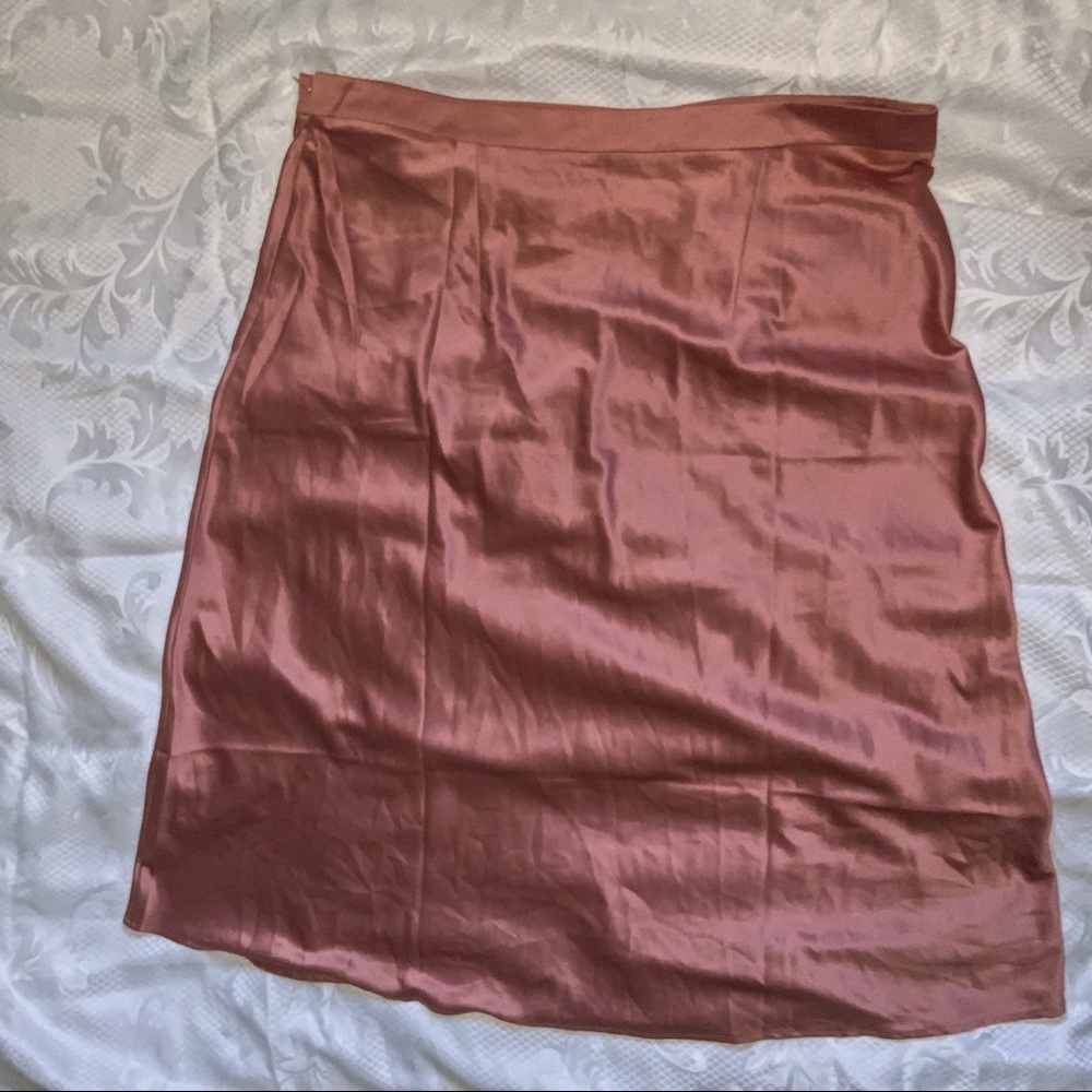 High waisted silk skirt